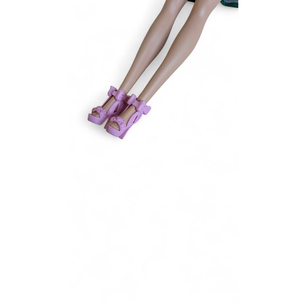 Barbie Doll in Green Pink Tropical Dress Pink High Heel Shoes From Dream Closet - Picture 3 of 5
